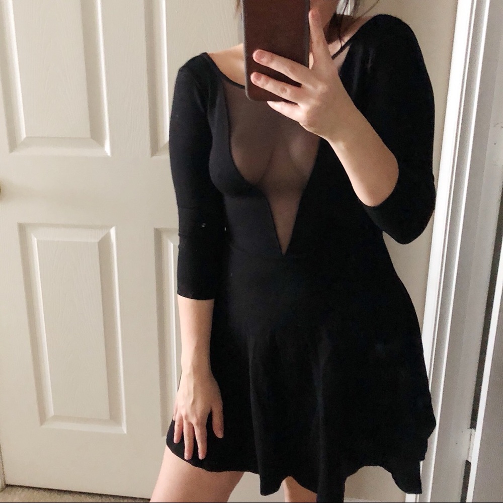 American Apparel Spandex Fit & Flare Dress